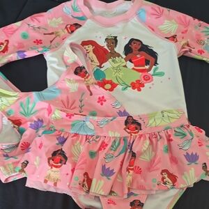 Disney Princess Pink and White Swimwear Set